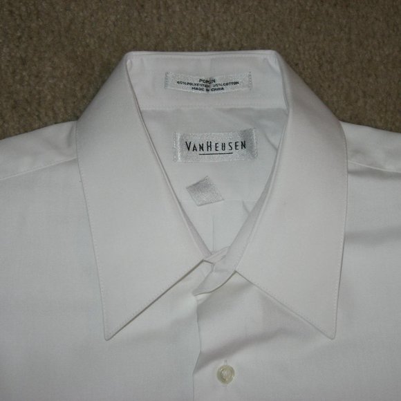 Van Heusen Short Sleeve Dress Shirt White Sz 15.5 Lot of 3 - Picture 10 of 16